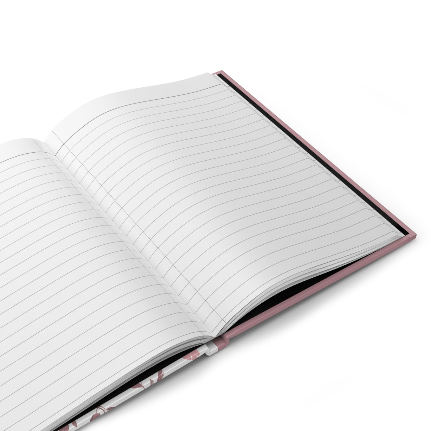 Close up of internal lined pages for the Quran notebook showing high quality paper texture.