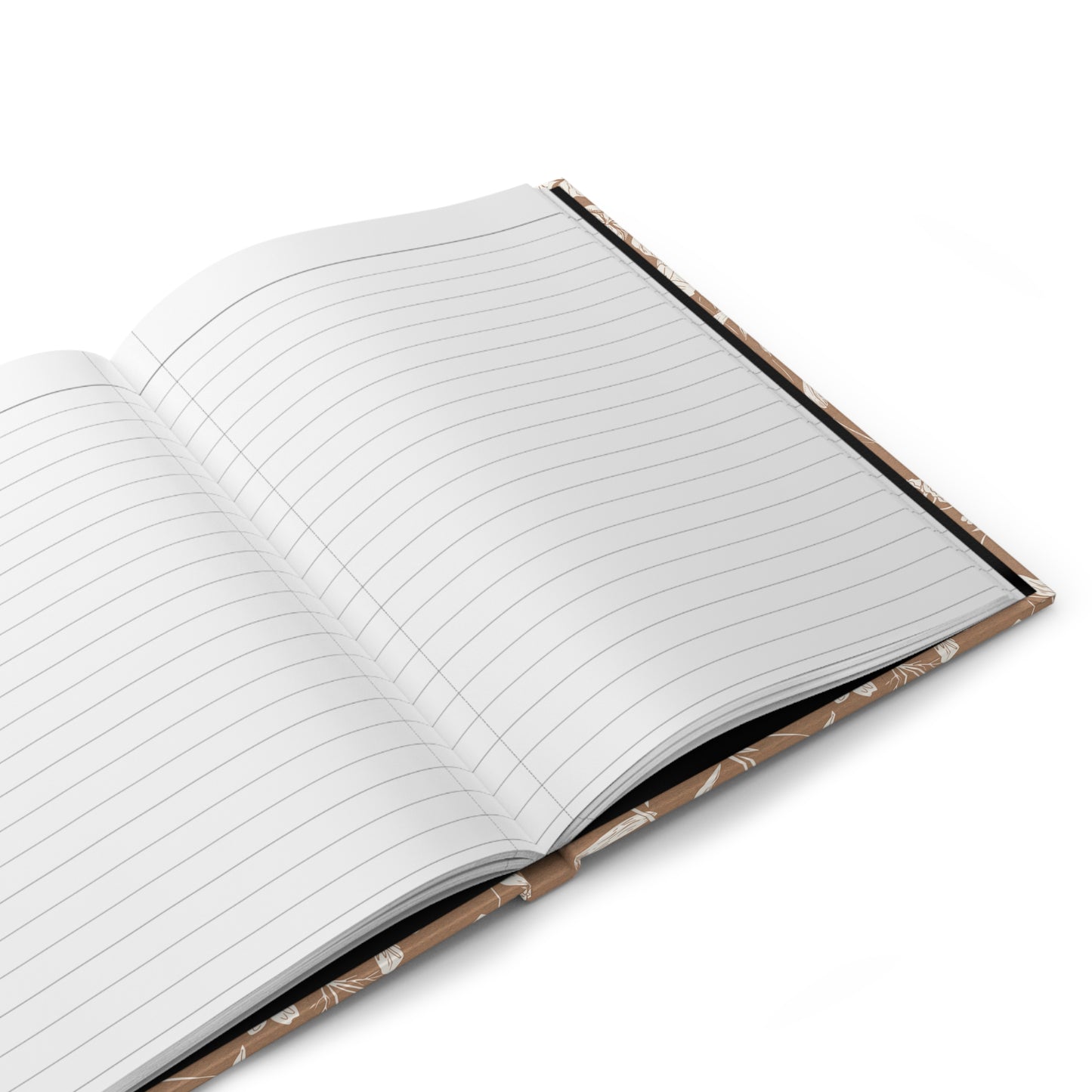 Close up of internal lined pages for the Quran notebook showing high quality paper texture.