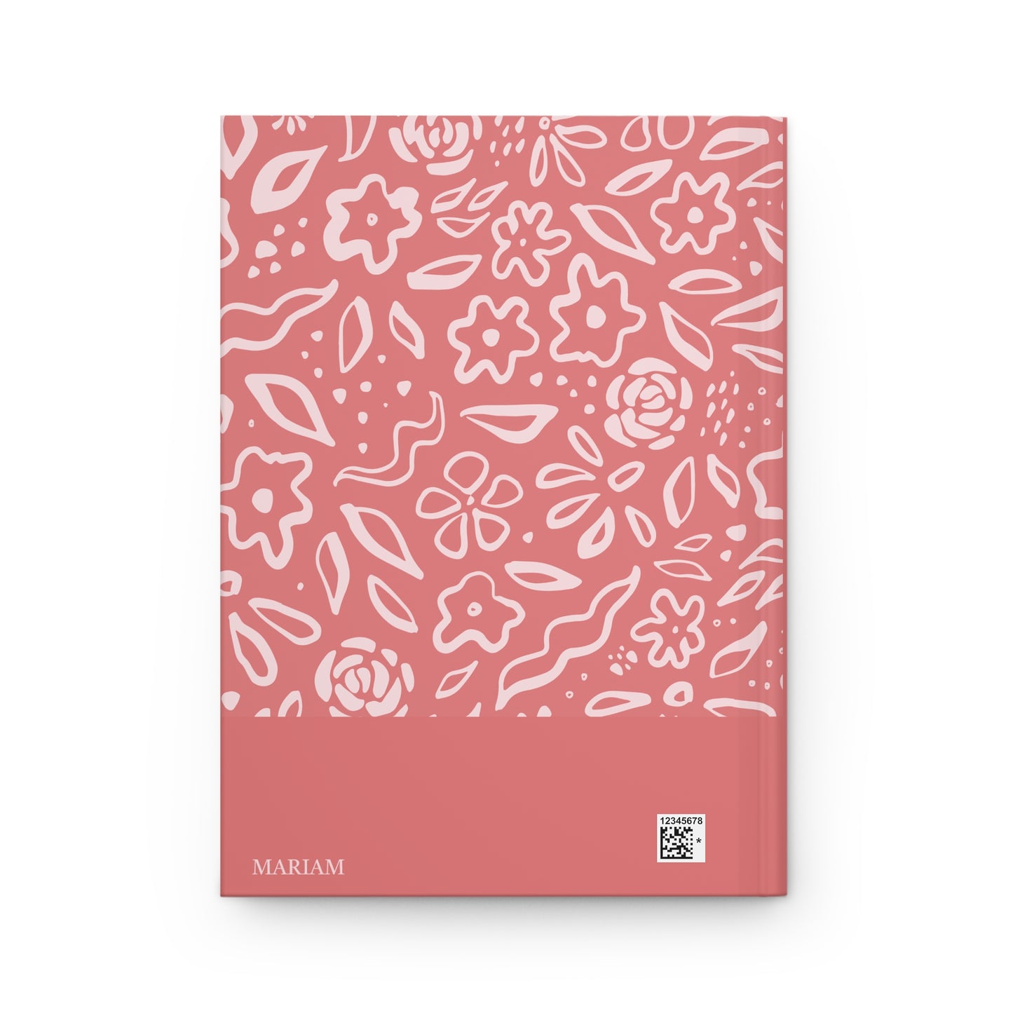 Muslimah journal with floral pattern on a pink back cover.