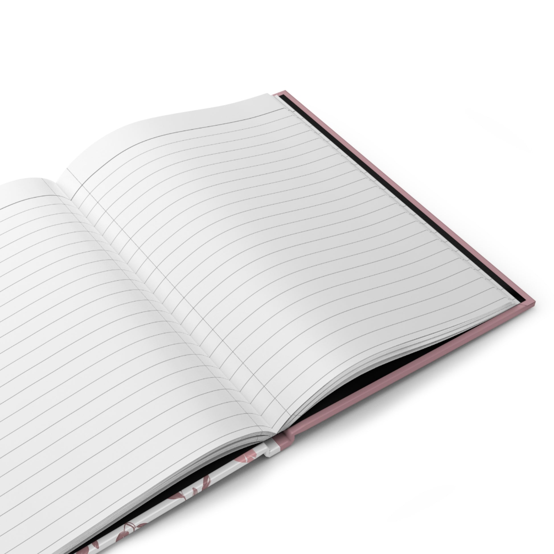 Close up of internal lined pages for the Quran notebook showing high quality paper texture.