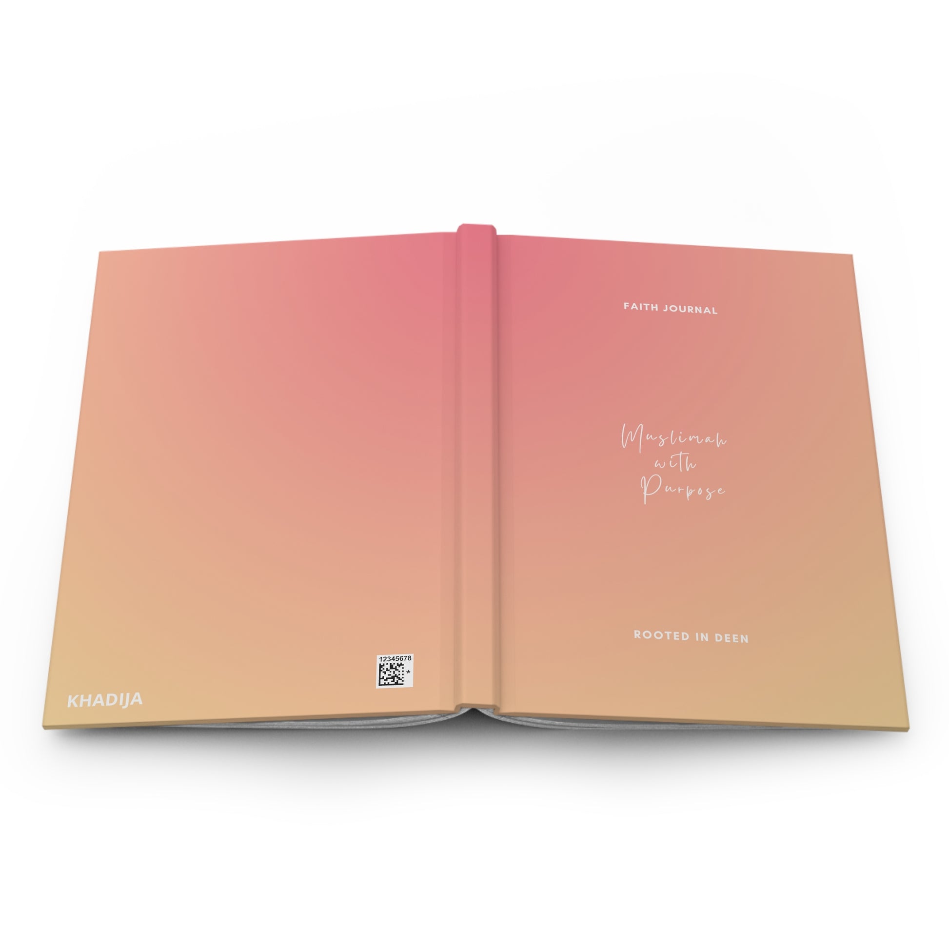 Full open layout of Muslimah journal displaying front and back covers together.
