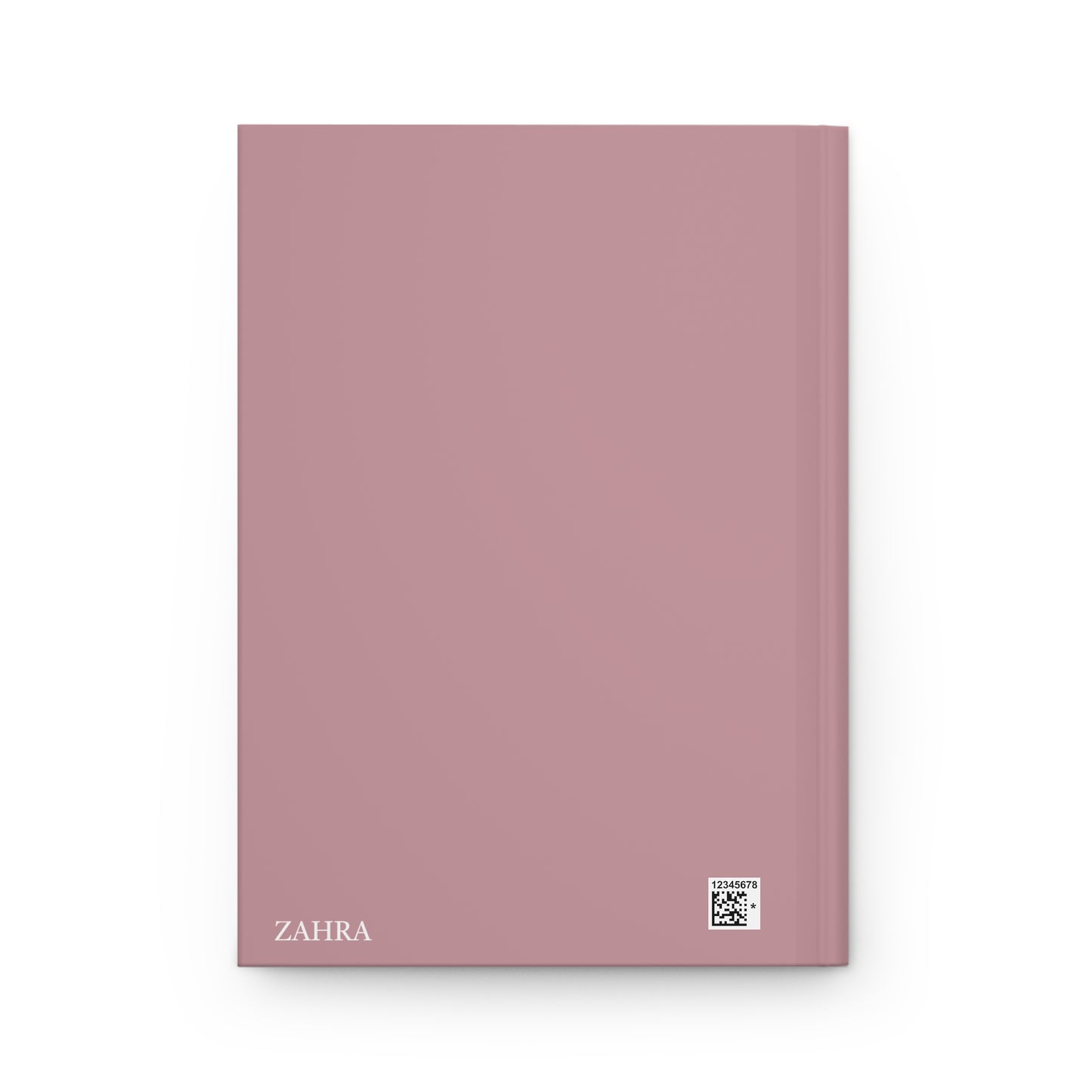 Back cover of a Quran notebook with clean, minimal pastel design.