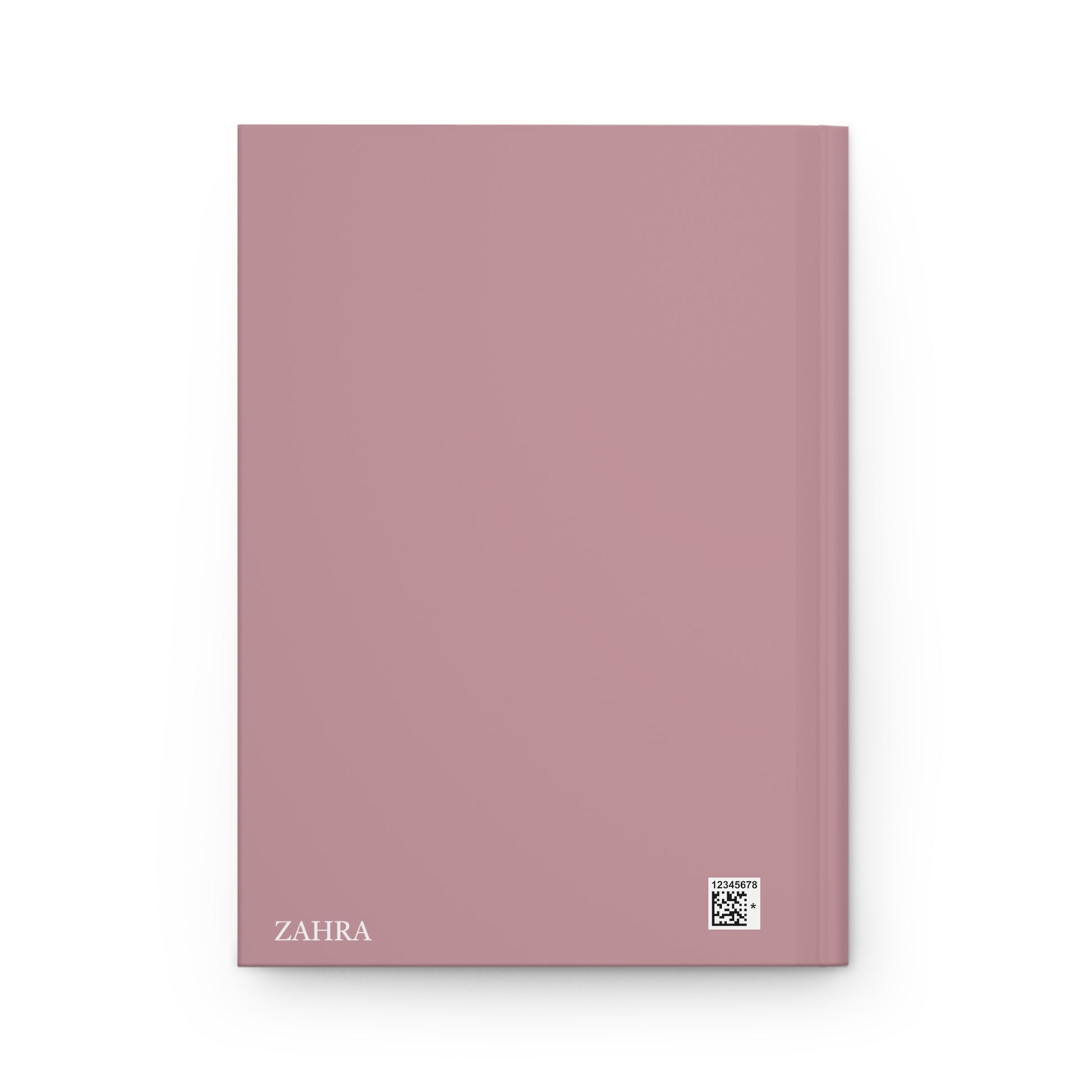 Back cover of a Quran notebook with clean, minimal pastel design.