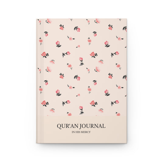 Quran Journal with floral pattern on a white background
